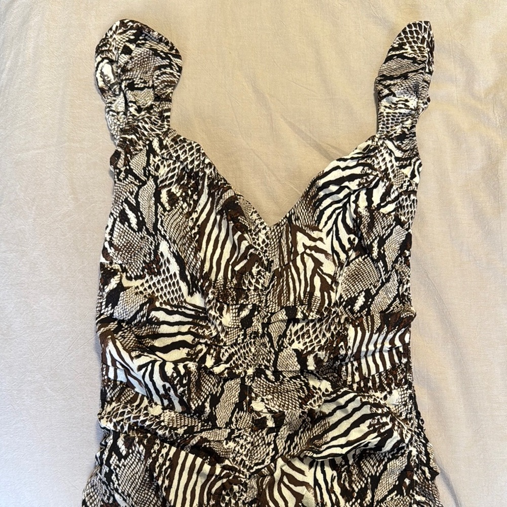 Aritzia Animal Print Mini Dress